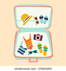 suitcase for travel illustration