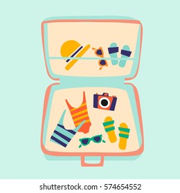 suitcase for travel illustration