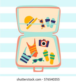suitcase for travel illustration