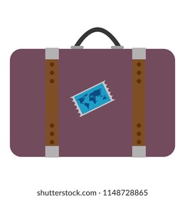 suitcase travel isolated icon
