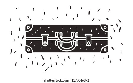 suitcase travel isolated icon