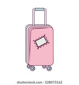 suitcase travel isolated icon