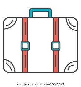 suitcase travel isolated icon