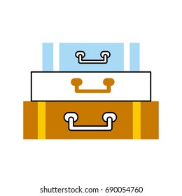 suitcase travel isolated icon