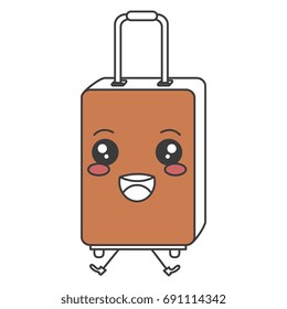 suitcase travel isolated icon