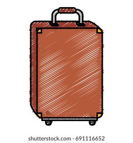 suitcase travel isolated icon