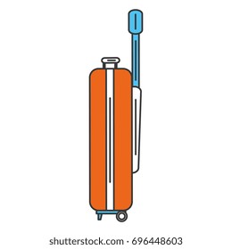 suitcase travel isolated icon