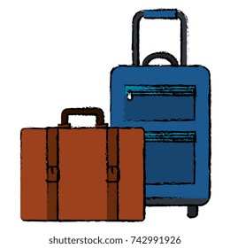 suitcase travel isolated icon