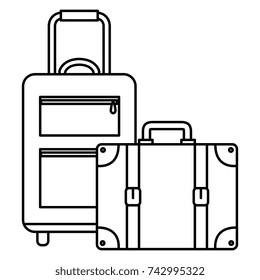 suitcase travel isolated icon