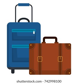 suitcase travel isolated icon