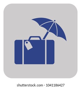 Suitcase travel isolated icon vector illustration design