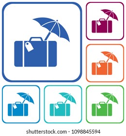 Suitcase travel isolated icon vector illustration design