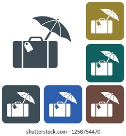 Suitcase travel isolated icon vector illustration design