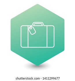 Suitcase travel isolated icon vector illustration design