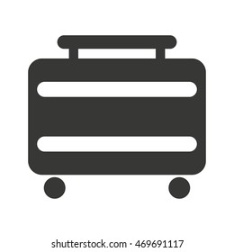 suitcase travel isolated icon vector illustration design