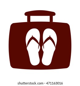 suitcase travel isolated icon vector illustration design