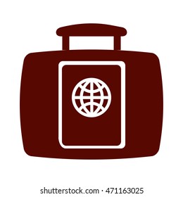 suitcase travel isolated icon vector illustration design