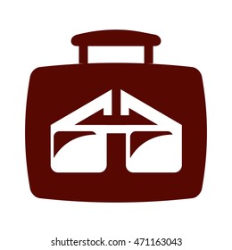 suitcase travel isolated icon vector illustration design