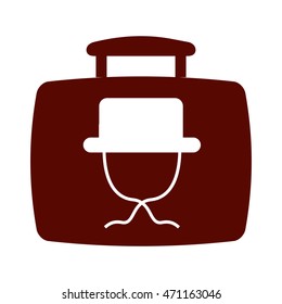 suitcase travel isolated icon vector illustration design