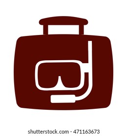 suitcase travel isolated icon vector illustration design