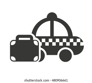 suitcase travel isolated icon vector illustration design