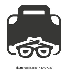 suitcase travel isolated icon vector illustration design