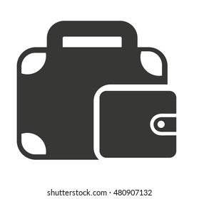 suitcase travel isolated icon vector illustration design