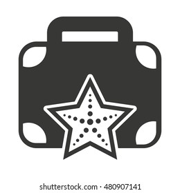 suitcase travel isolated icon vector illustration design