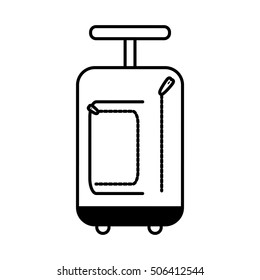 suitcase travel isolated icon vector illustration design
