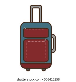suitcase travel isolated icon vector illustration design