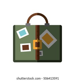 suitcase travel isolated icon vector illustration design