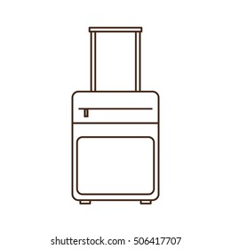 suitcase travel isolated icon vector illustration design