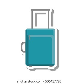 suitcase travel isolated icon vector illustration design