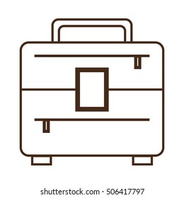 suitcase travel isolated icon vector illustration design