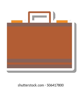suitcase travel isolated icon vector illustration design