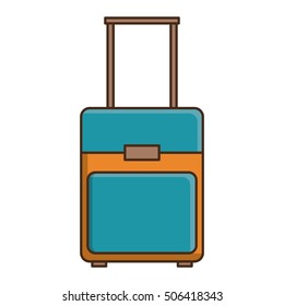 suitcase travel isolated icon vector illustration design