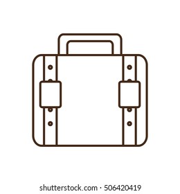 suitcase travel isolated icon vector illustration design