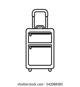 suitcase travel isolated icon vector illustration design