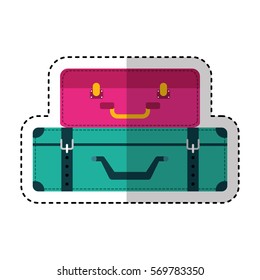 suitcase travel isolated icon vector illustration design