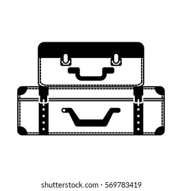 suitcase travel isolated icon vector illustration design