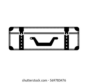 suitcase travel isolated icon vector illustration design