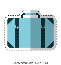suitcase travel isolated icon vector illustration design