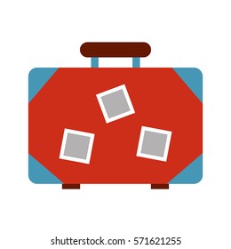 suitcase travel isolated icon vector illustration design
