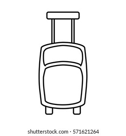 suitcase travel isolated icon vector illustration design
