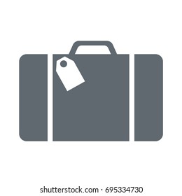Suitcase travel isolated icon vector illustration design