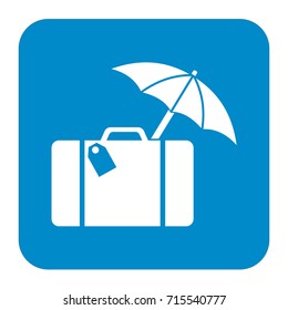Suitcase travel isolated icon vector illustration design