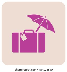 Suitcase travel isolated icon vector illustration design