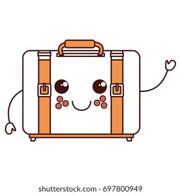 suitcase travel kawaii character