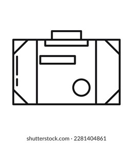 suitcase travel line isolated icon