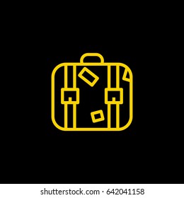 Suitcase travel line vector icon
